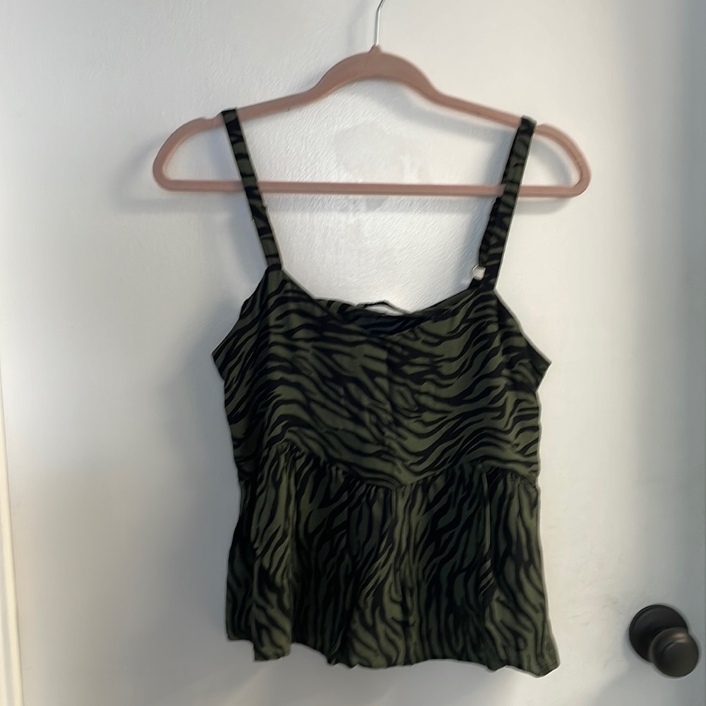 Hollister zebra print babydoll shirt